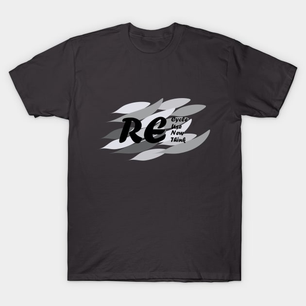 Recycle Reuse Renew Rethink T-Shirt by 9AF-